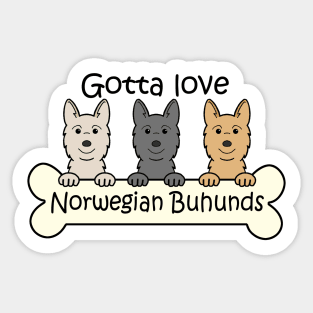 Gotta Love Norwegian Buhunds Sticker